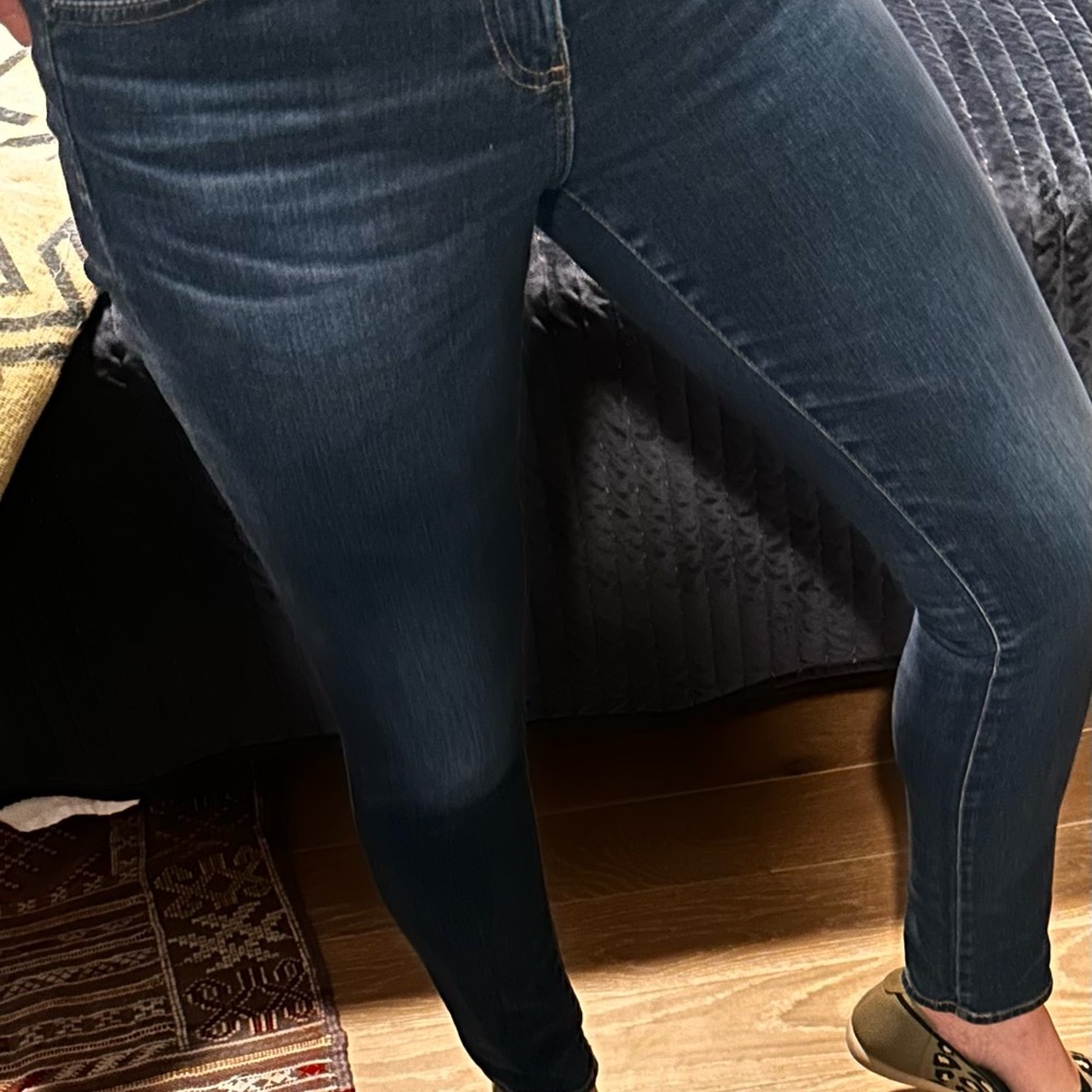 AG The Prima Cigarette Leg Skinny Blue Jeans